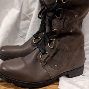 Sorel Boots Emelie Lace Boot In Major Grey